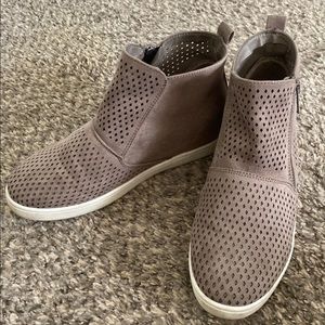 Suede wedge sneakers